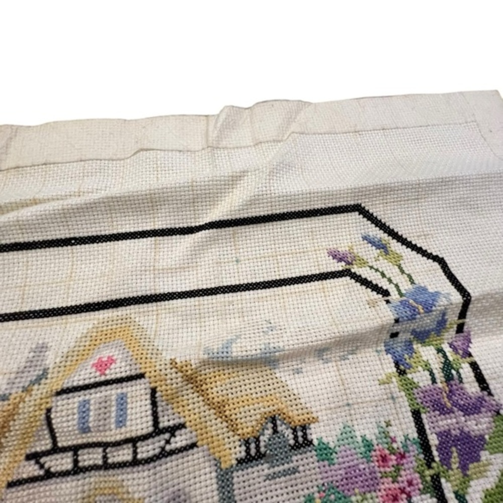 Bucilla Cross Stitch Kit Partially Stitched‎ "Our Little House" 40518 14”X11” - Picture 9 of 13